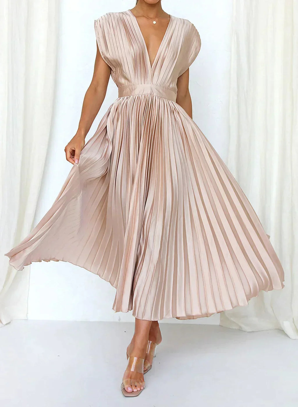 Robe longue de soirée femme, neuf coloris, du S au XL