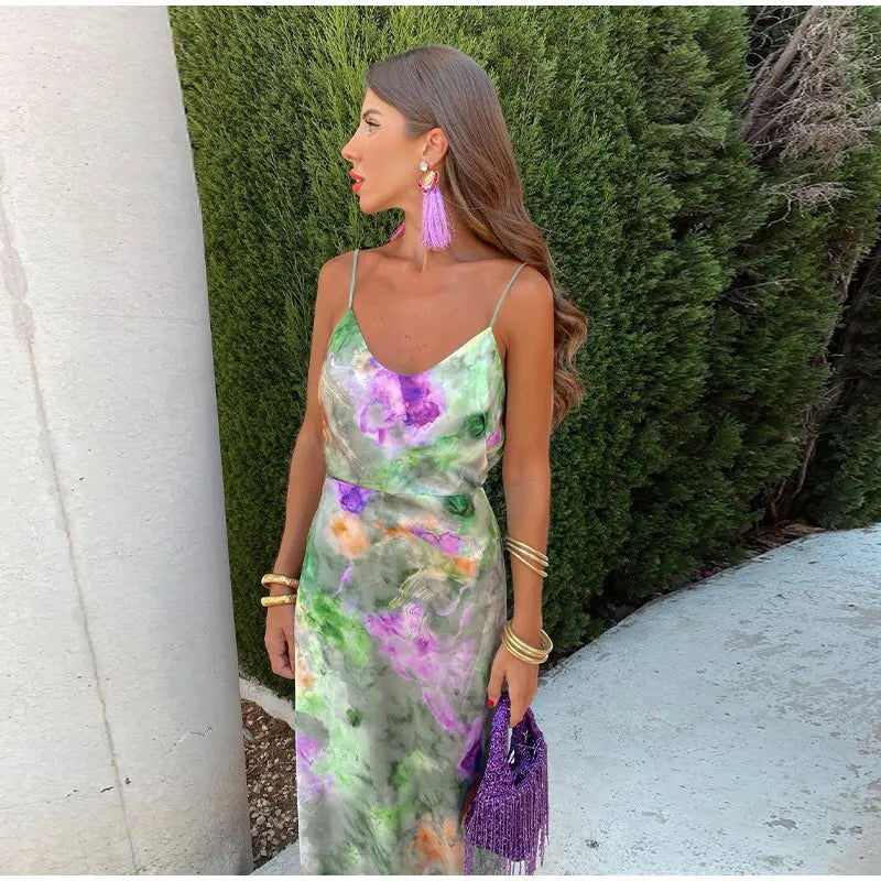 Robe longue à corset et écharpe amovible, vert émeraude