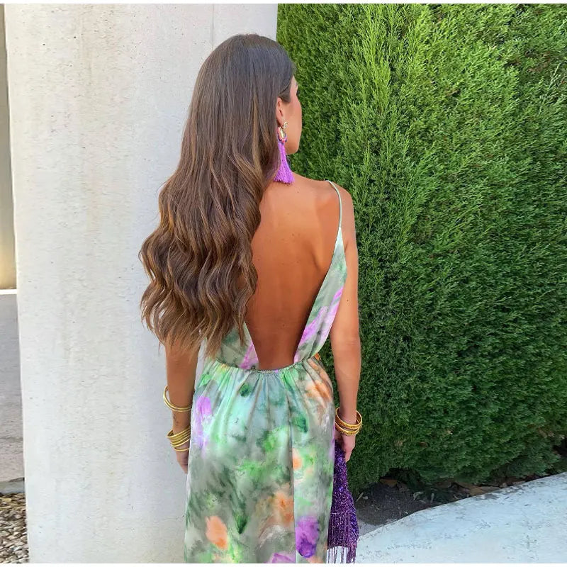 Robe longue à corset et écharpe amovible, vert émeraude