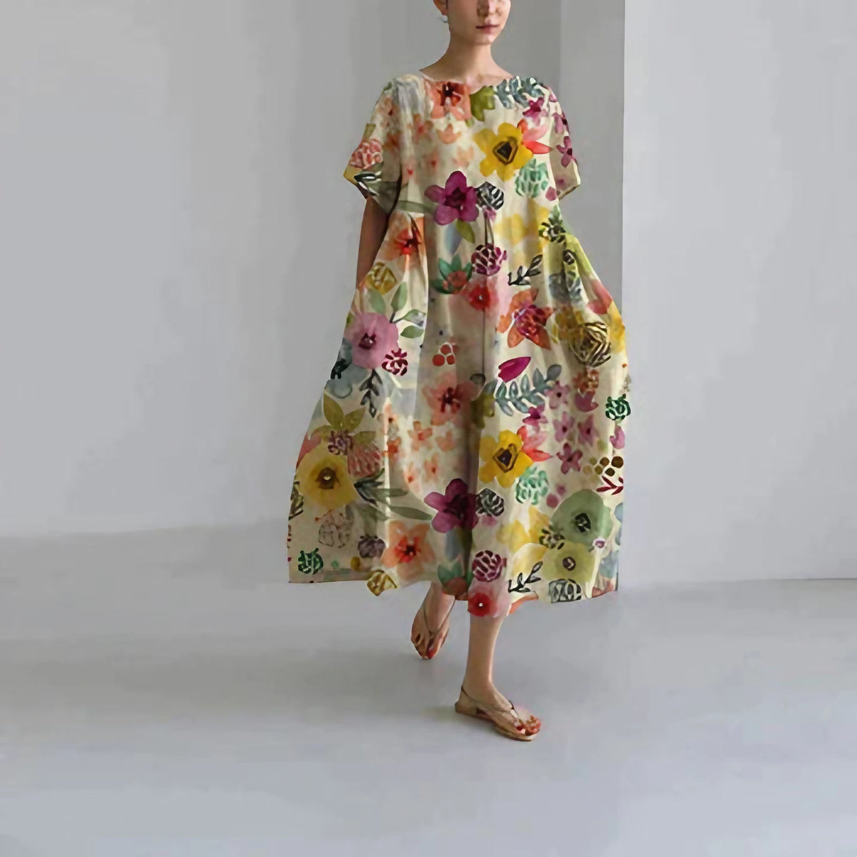 Robe d'été femme à imprimé floral, onze motifs, du S au 3XL