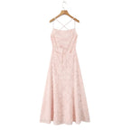 Robe longue fleurie femme pour cérémonie, doublée, rose