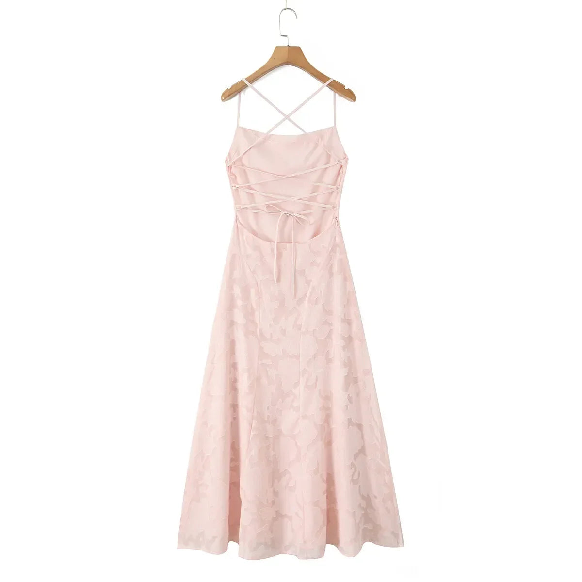 Robe longue fleurie femme pour cérémonie, doublée, rose