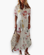 Robe longue bohème fleurie d'été, sept coloris, du XS au 2XL