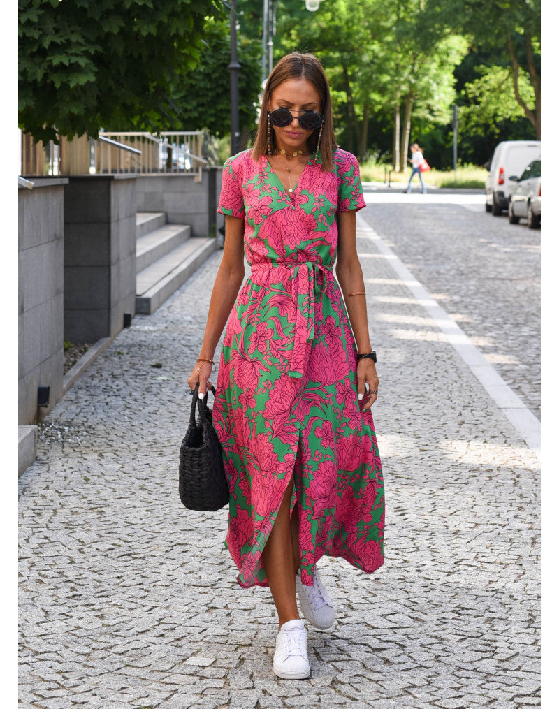 Robe femme du bureau aux sorties, trois motifs, du S au 2XL, rose