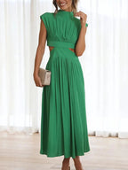 Robe longue de cocktail femme, cinq coloris, du S au XL, vert