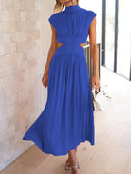 Robe longue de cocktail femme, cinq coloris, du S au XL, bleu