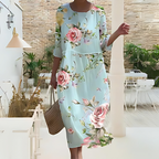 Robe midi d'été femme, onze coloris, du S au 3XL
