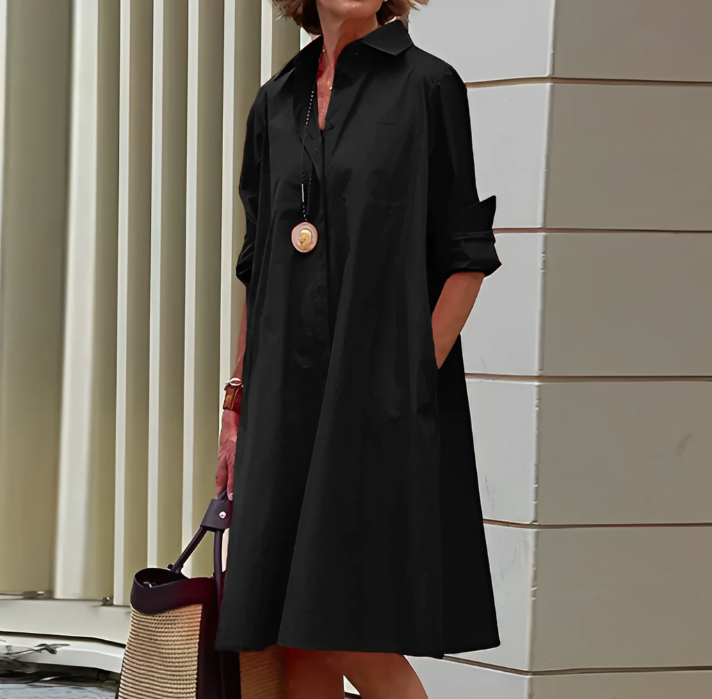 Robe mi-longue d'été ajustée, quatre coloris, du S au 2XL, noir