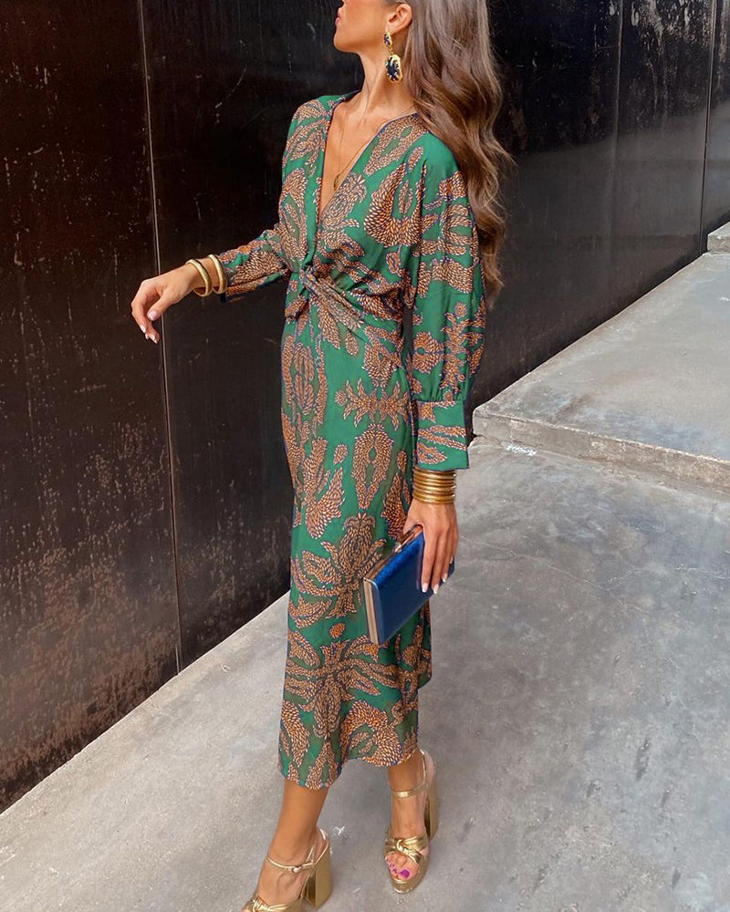 Robe midi ajustée femme, décolleté en V, zip au dos