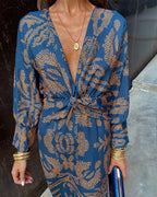 Robe midi ajustée femme, décolleté en V, zip au dos