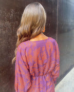 Robe midi ajustée femme, décolleté en V, zip au dos