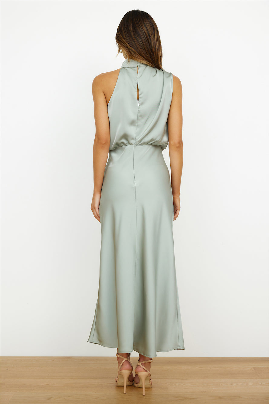Robe midi ajustée femme à col asymétrique, manches longues