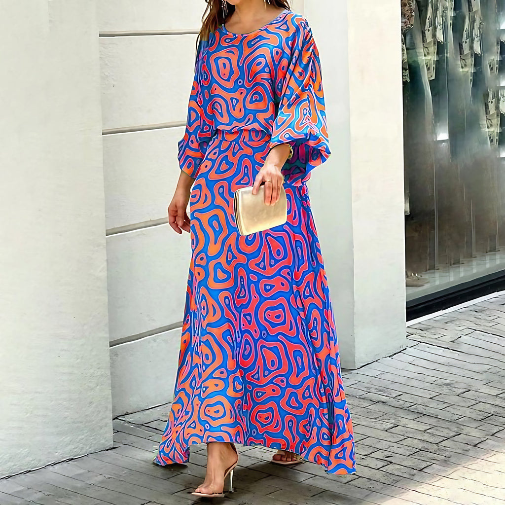 Robe midi femme d'été, coupe légère, trois coloris, mauve
