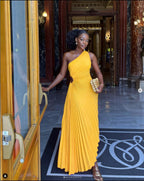 Robe habillée femme, neuf coloris vifs, du XS au 4XL, jaune