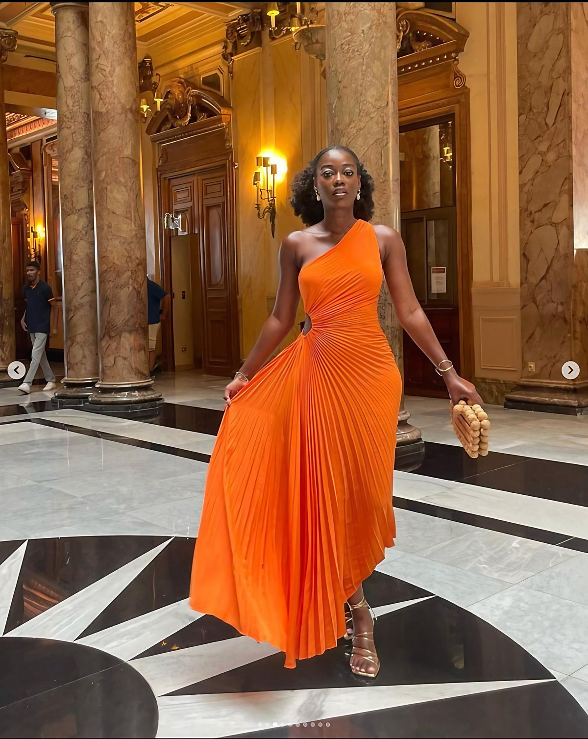 Robe habillée femme, neuf coloris vifs, du XS au 4XL, orange