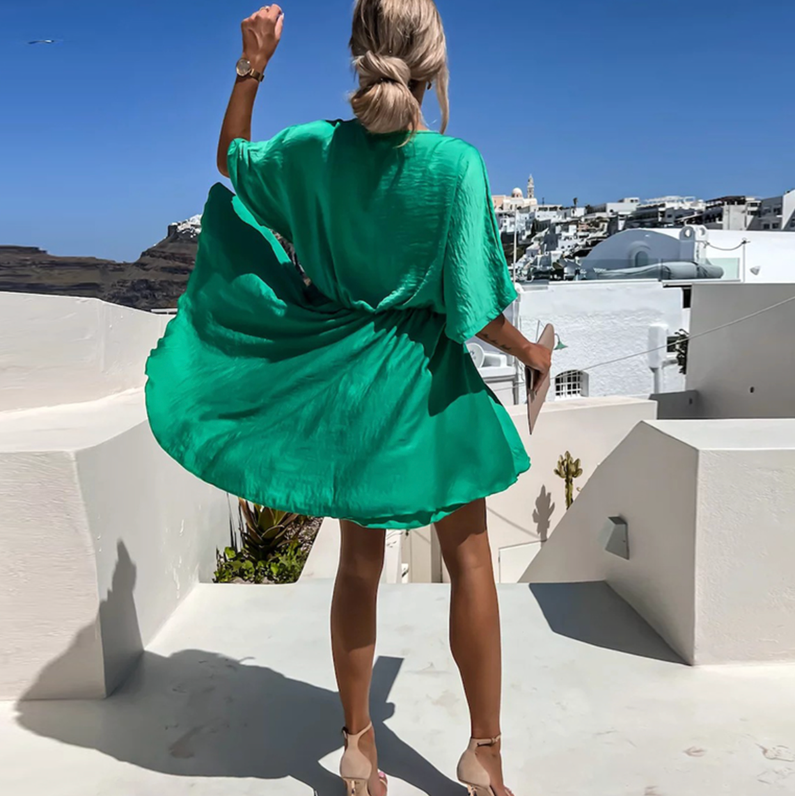 Robe femme à manches longues pour le printemps, quatre coloris