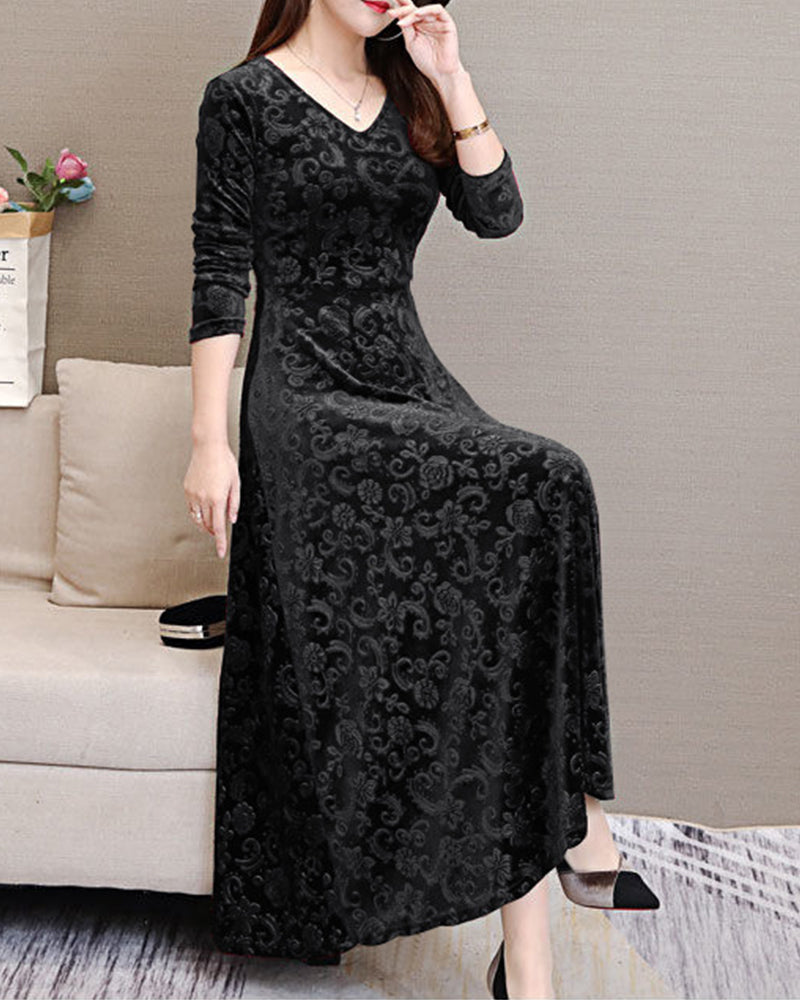 Robe trapèze femme évasée, rouge ou noire, du XS au 3XL