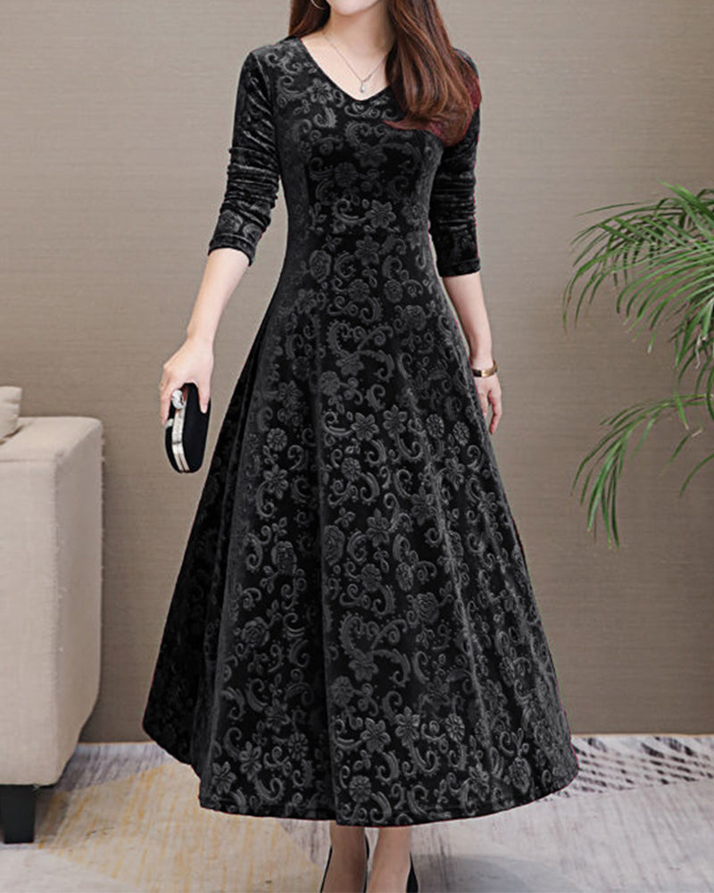 Robe trapèze femme évasée, rouge ou noire, du XS au 3XL, noir
