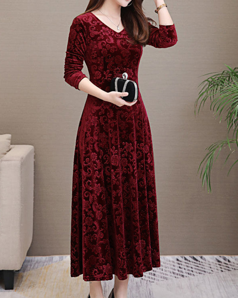 Robe trapèze femme évasée, rouge ou noire, du XS au 3XL