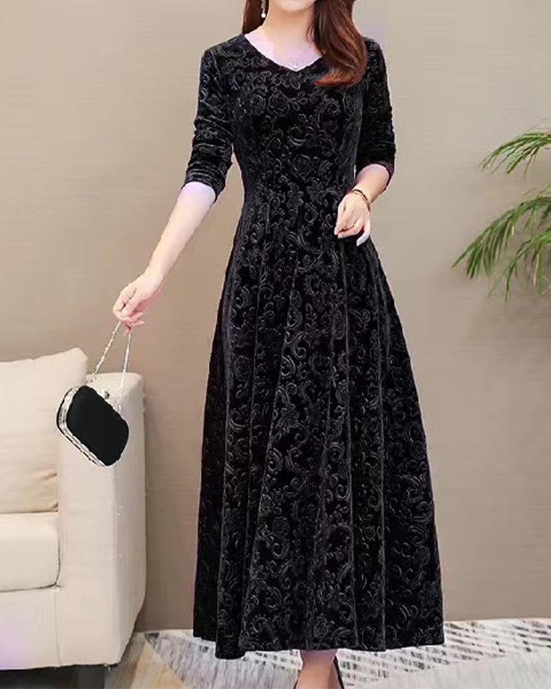 Robe trapèze femme évasée, rouge ou noire, du XS au 3XL