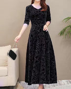 Robe trapèze femme évasée, rouge ou noire, du XS au 3XL