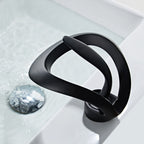 Mitigeur de lavabo à bec cascade en laiton, monocommande