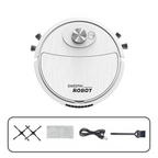 Robot aspirateur laveur 3 en 1 compact, rechargeable par USB