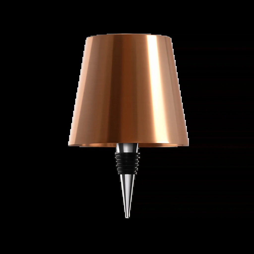 Lampe sans fil à poser sur une bouteille, rechargeable USB-C, bronze