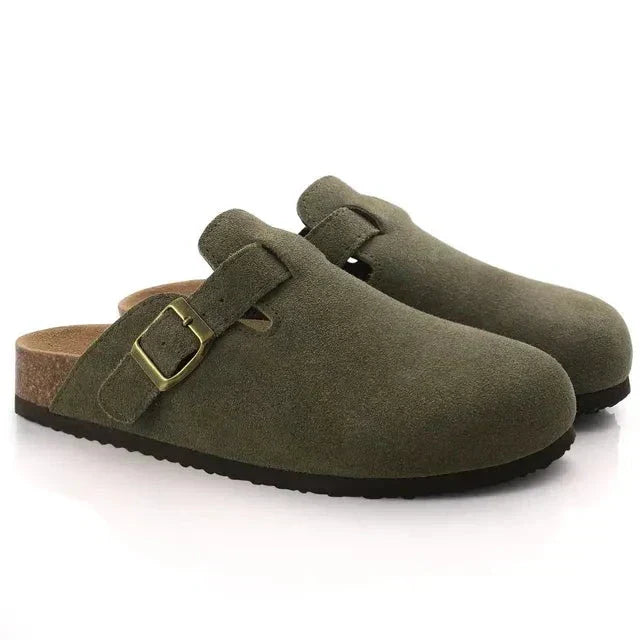 Sabots homme à enfiler, semelle intérieure rembourrée, cinq coloris, vert
