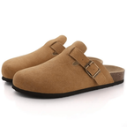 Sabots femme à enfiler, base stable, cinq coloris, du 36 au 44, marron