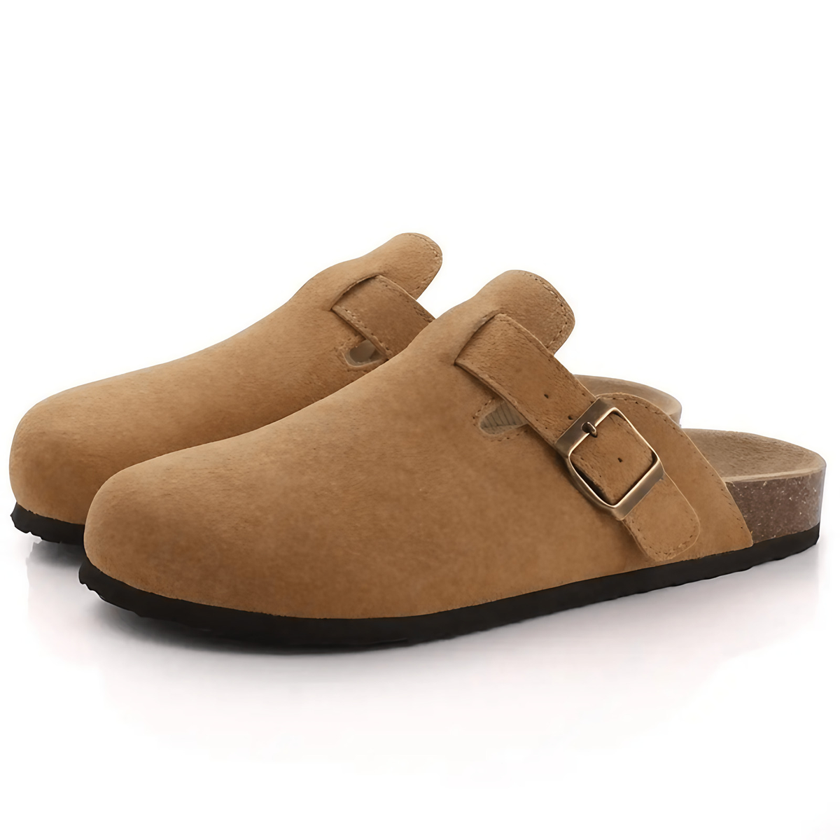 Sabots femme à enfiler, base stable, cinq coloris, du 36 au 44, marron
