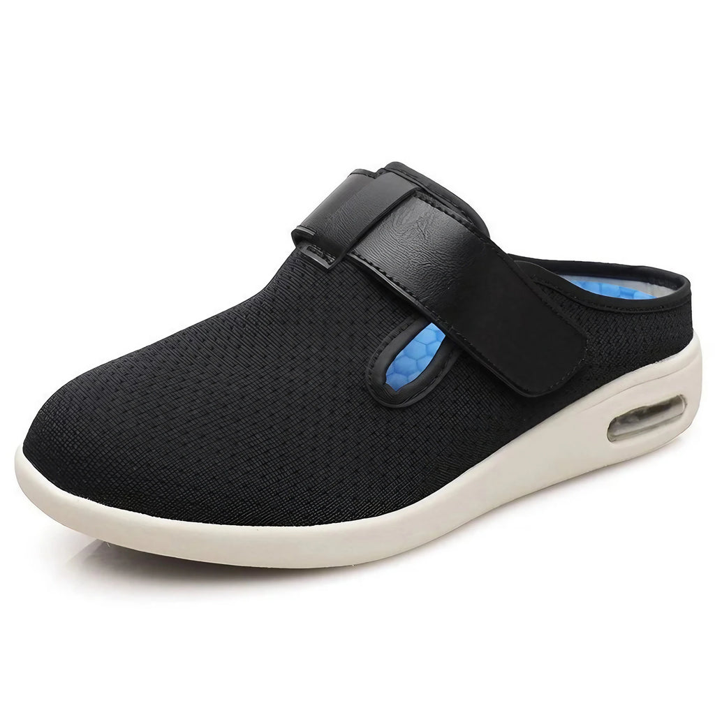 Sabots orthopédiques mixtes en maille, semelles amovibles, noir
