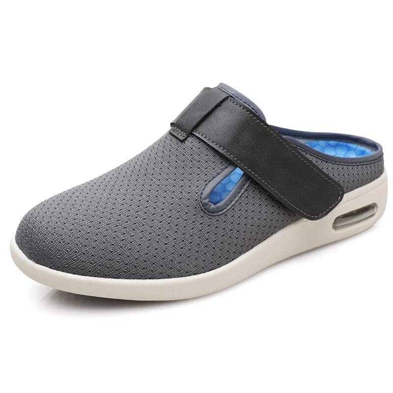Sabots orthopédiques mixtes en maille, semelles amovibles, gris foncé