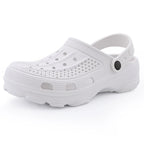 Sabots perforés unisexe à semelle antidérapante, six coloris, blanc