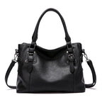 Sac bandoulière femme à rabat aimanté, sangle réglable, noir