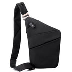 Sac bandoulière antivol à poches cachées, épaule droite ou gauche