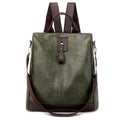 Sac à dos femme convertible en sac porté épaule, quatre coloris, vert