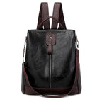 Sac à dos femme convertible en sac porté épaule, quatre coloris, noir