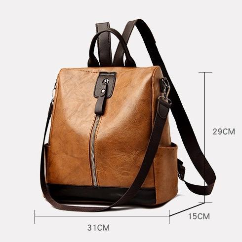 Sac à dos femme convertible en sac porté épaule, quatre coloris