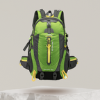 Sac à dos de randonnée 40 L résistant à l'eau, dos rembourré, vert