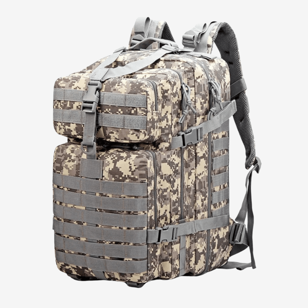 Sac à dos imperméable 50 litres en nylon, trois compartiments, camouflage 2