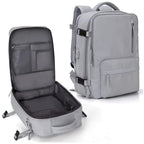Sac à dos imperméable pour ordinateur 14 pouces, port USB, gris