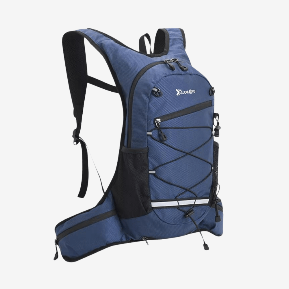 Sac à dos léger 15 litres pour randonnée et vélo, dos aéré, bleu marine