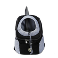 Sac de transport pour chat ou petit chien, porté dos ou ventre, noir