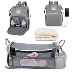Sac à langer 3 en 1, sac à dos transformable en lit nomade
