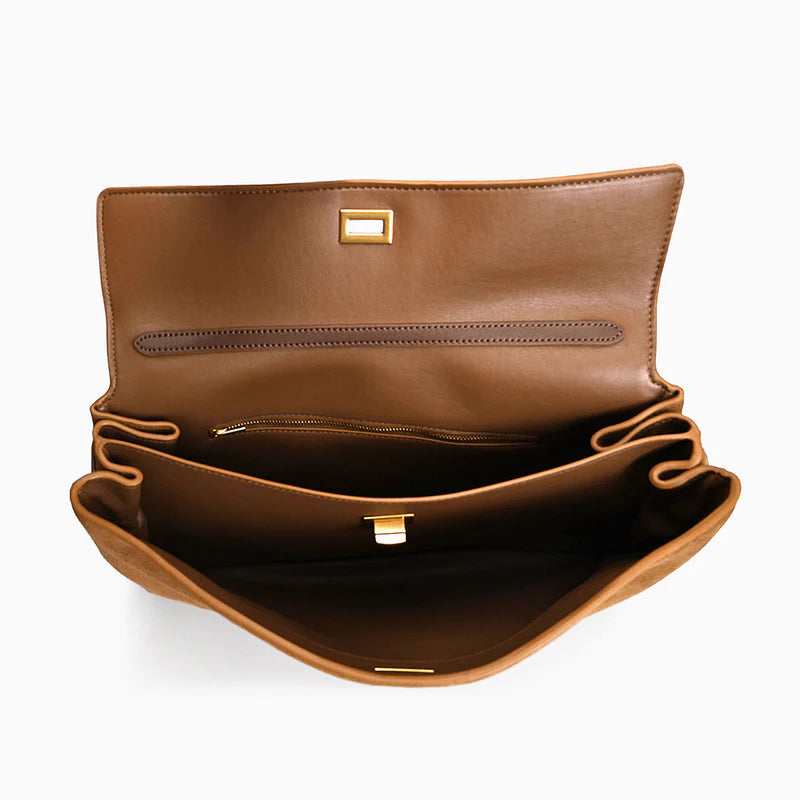 Sac à main femme à fermeture dorée, bandoulière réglable