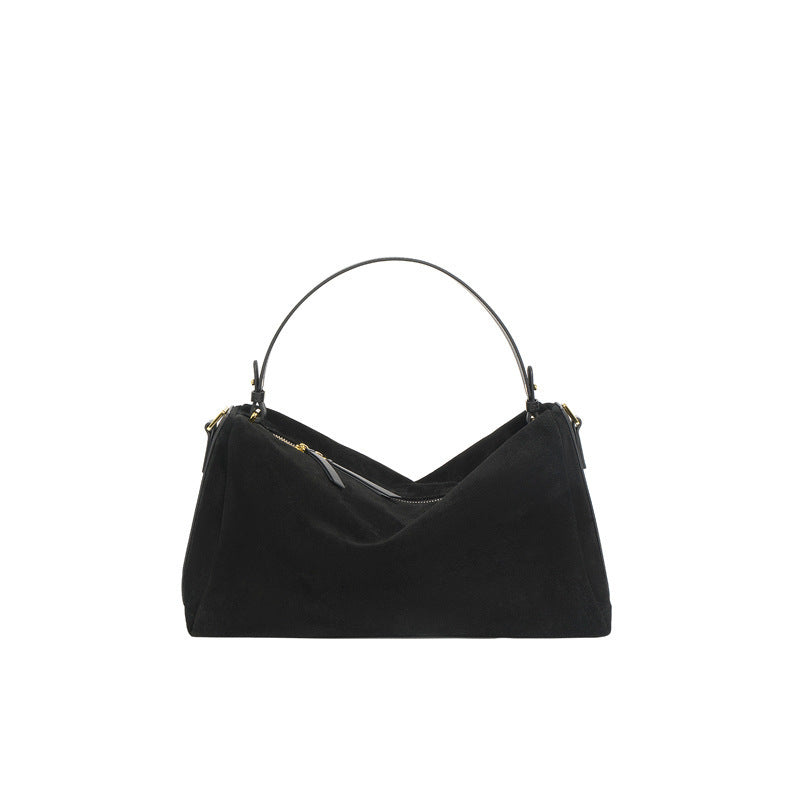 Sac à main semi-rigide 30 x 20 cm, anses renforcées, noir ou brun