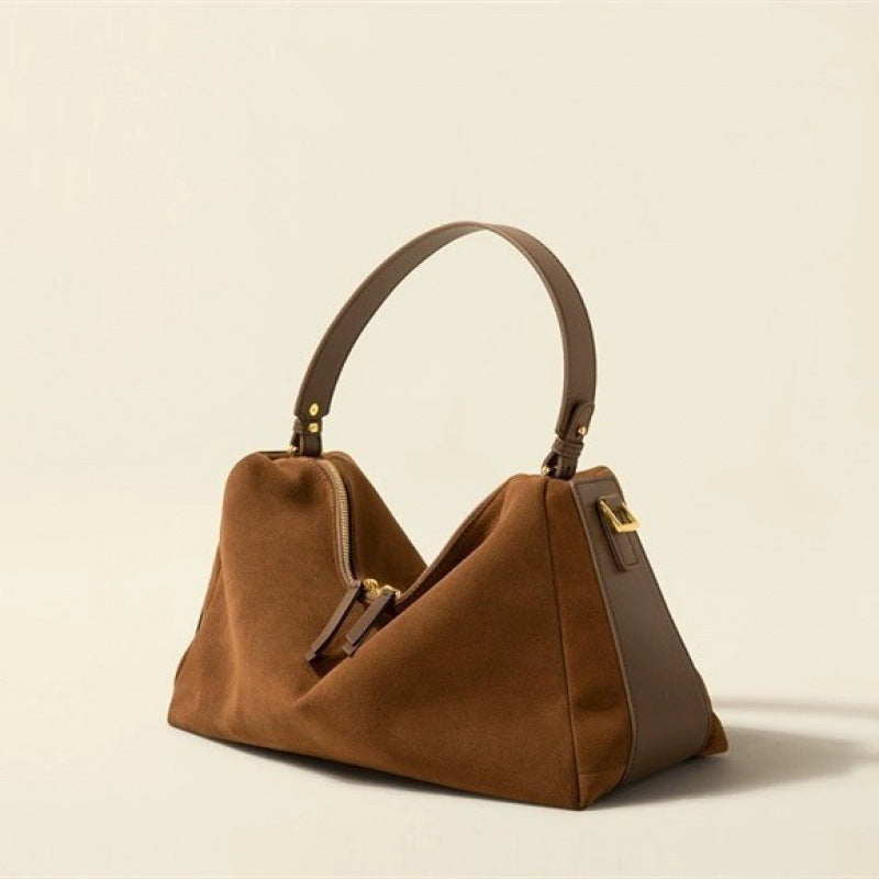 Sac à main semi-rigide 30 x 20 cm, anses renforcées, noir ou brun