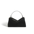 Sac à main semi-rigide 30 x 20 cm, anses renforcées, noir ou brun, noir