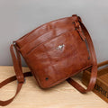Petit sac à main femme marron, format 24 x 22 cm, marron
